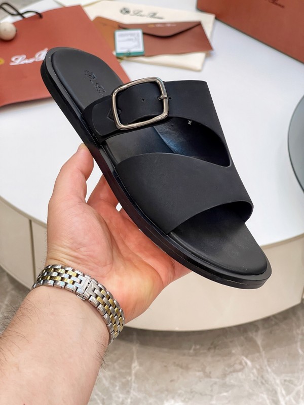 Loro Piana 2025 SS Men's Spring Summer Slippers with High-Quality Stitching - AS00250