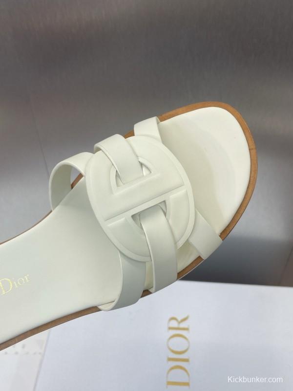 Dior D-Club Jelly Color Hollow Layered Cross Strap Women's Sandals - KFY00280
