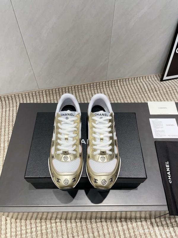 Chanel Silver Horn King II Casual Series Sneakers - KFY00330
