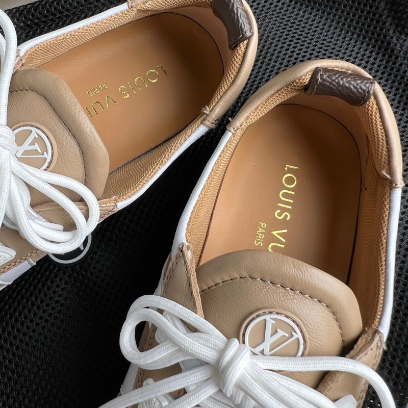 Lv Sneakerina 2025 SS Ballet Round Toe Lace-Up Low Top Lifestyle Casual Shoes - YC