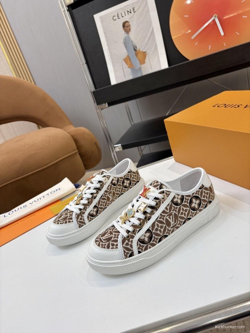 Louis Vuitton Lagoon Series Thick Sole Denim Monogram Skate Sneakers - AS00300