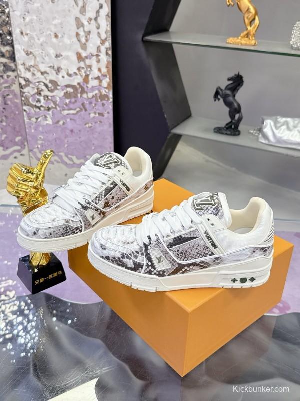 Louis Vuitton LV Trainer Maxi Sneakers Head Grain Ostrich Pattern Series - AS00400