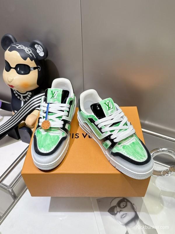 Louis Vuitton Trainer Basketball Series Crackle Glaze Process Sneakers - LY00490