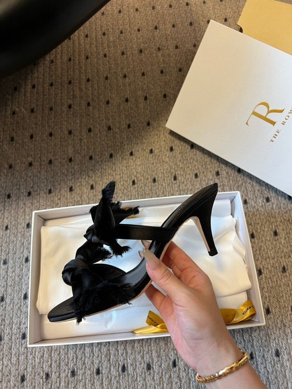 The Row 25ss Handwoven Bow Mule Sandals - KFY00280
