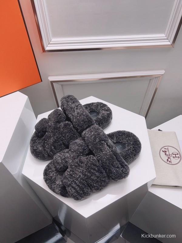 H Erjia Fur Slippers - LY00270