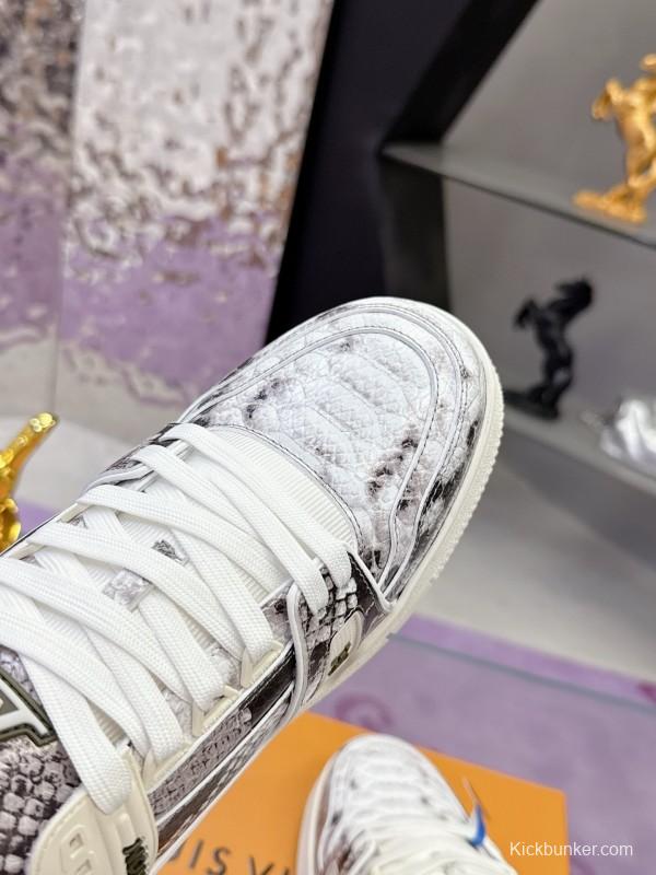 Louis Vuitton LV Trainer Maxi Sneakers Head Grain Ostrich Pattern Series - AS00400