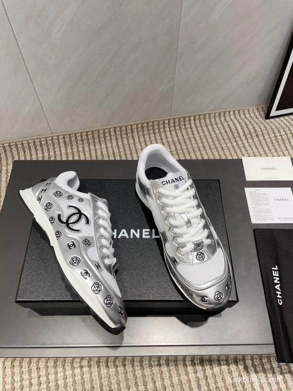 Chanel Silver Horn King II Casual Series Sneakers - KFY00330