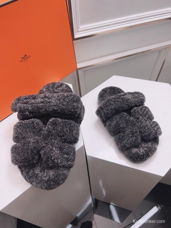 H Erjia Fur Slippers - LY00270