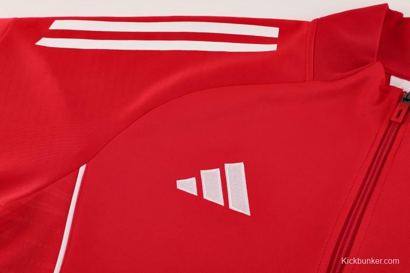2025 Adidas Red Full Zipper Jacket+Long Pants