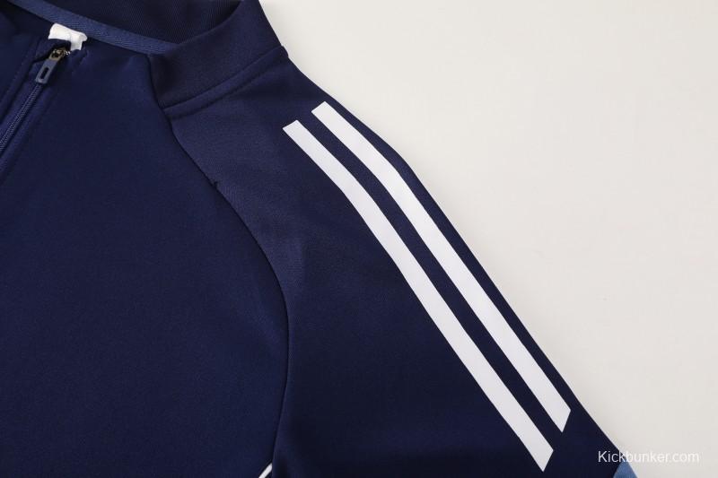 25/26  Adidas Navy Blue Full zipper Jacket Tracksuit+ long pants
