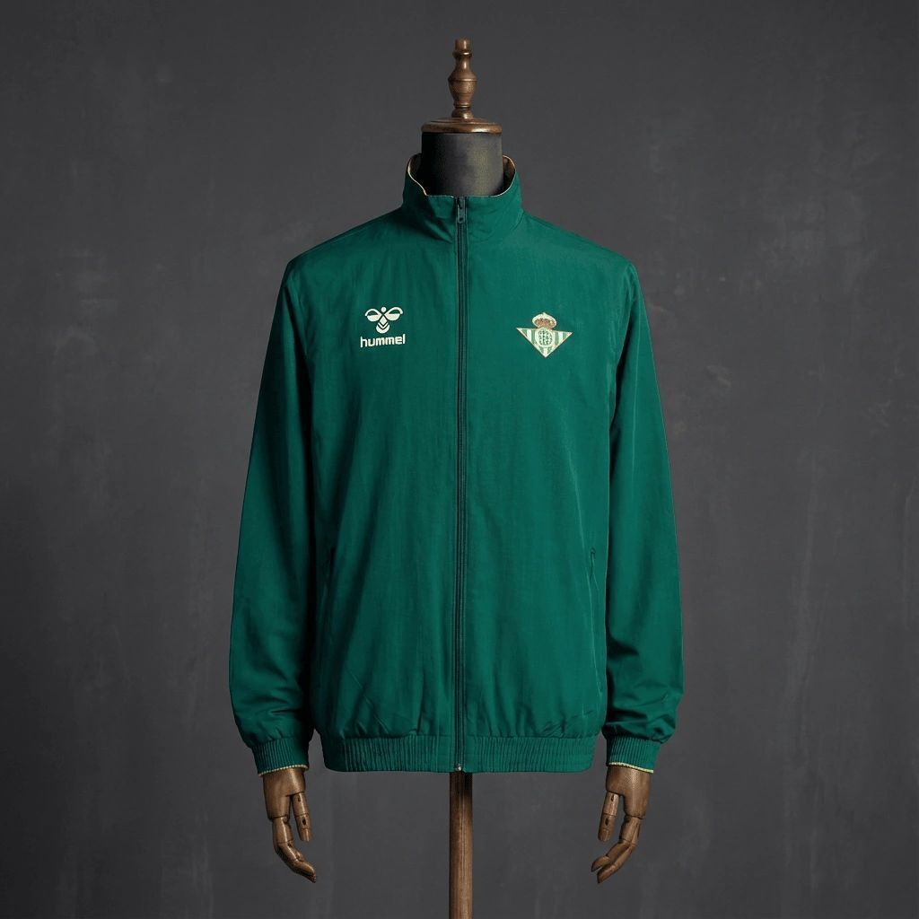 2026 Real Betis Green And Yellow  Reversible Full Zipper Jacket