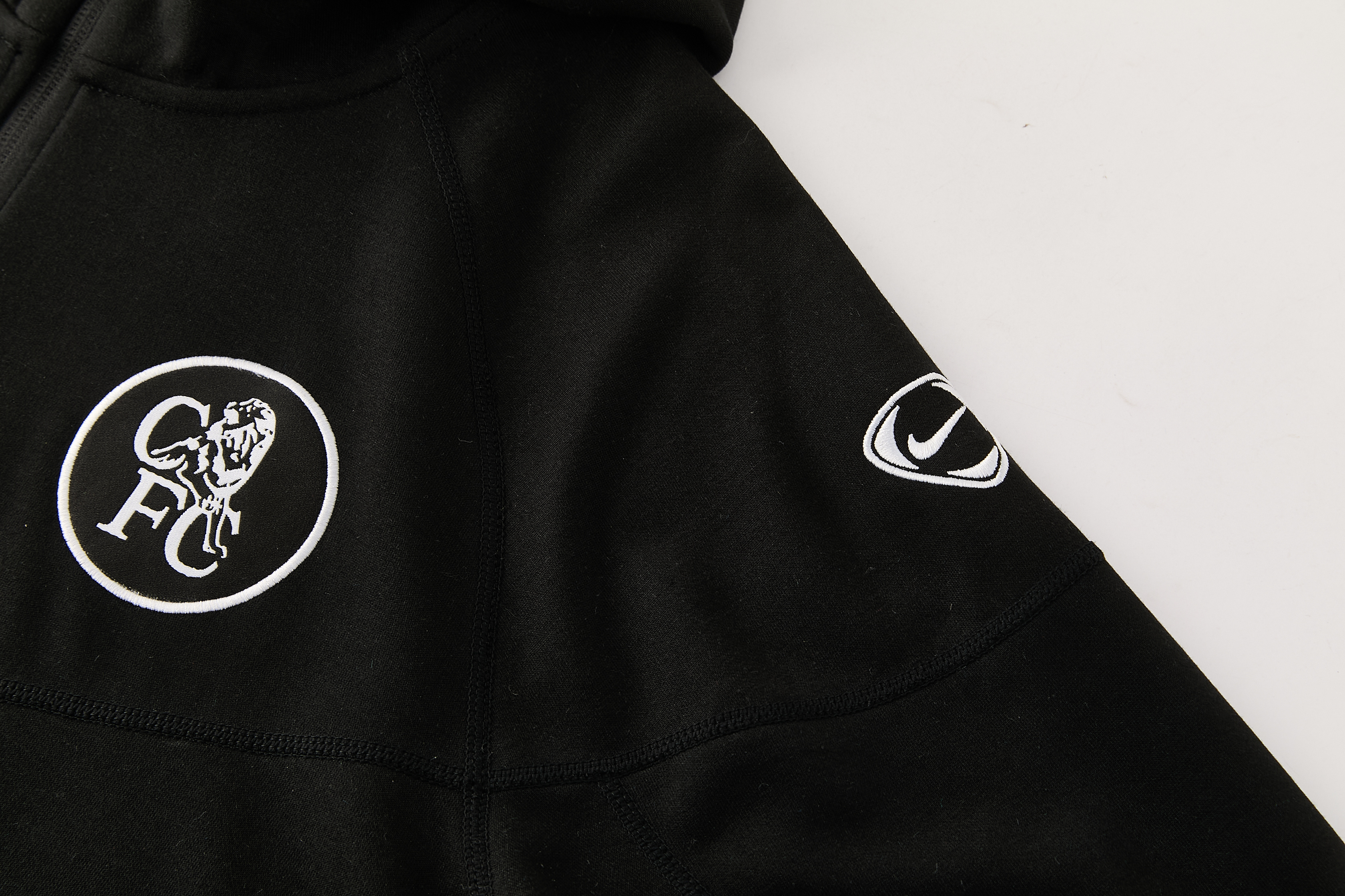 25/26 Chelsea Black Full Zipper Hoodie Windbreaker + Long Pants