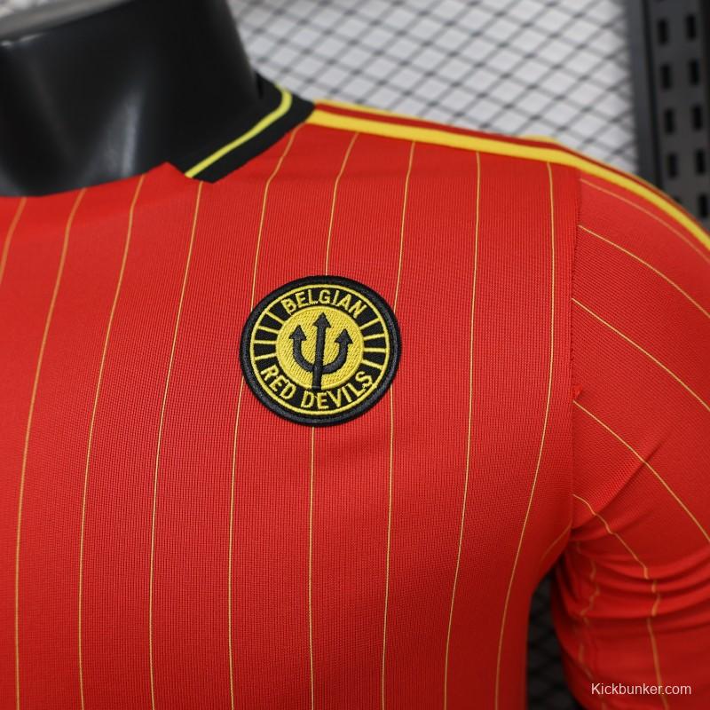 Player Version 2026 Belgium Red Terrace Icons White Jersey