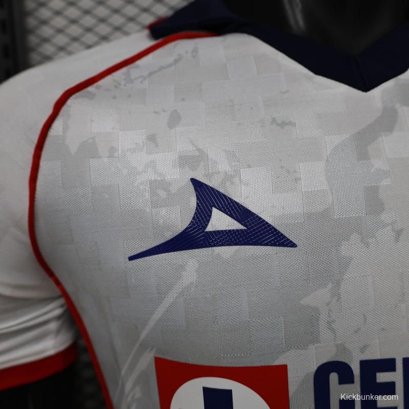 25/26 Player Version Cruz Azul White with Faint Grey Pattern Jersey