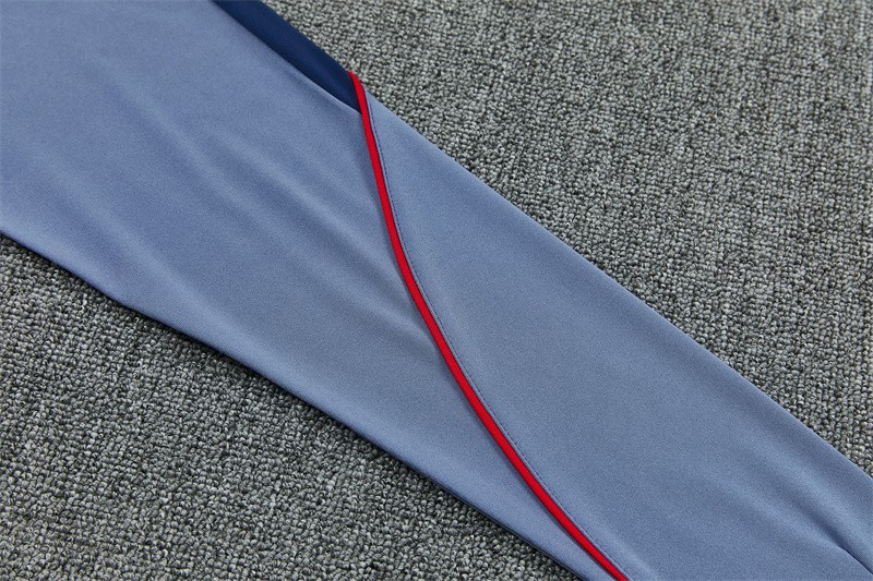 2026 England Grey Half Zipper Jacket Tracksuit + Navy  Blue Long Pants (Nike)