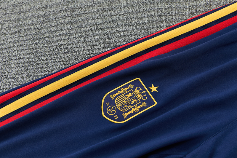 26/27 Spain Away White Half Zipper Jacket Tracksuit + Long Pants