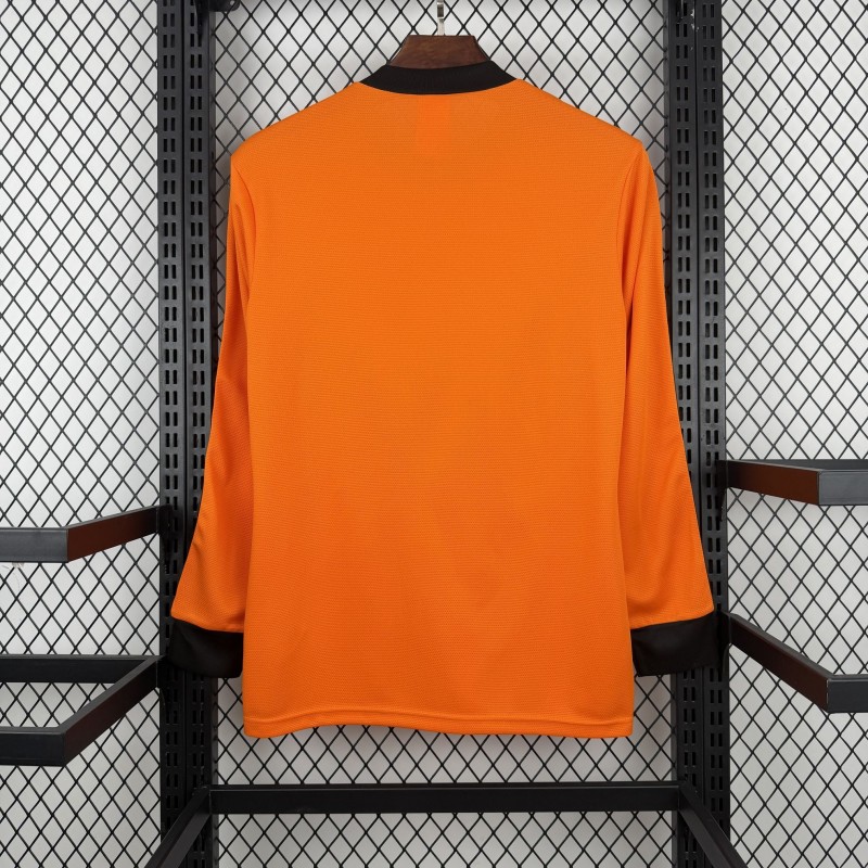 1980 Retro Netherlands Home Long Sleeve Jersey