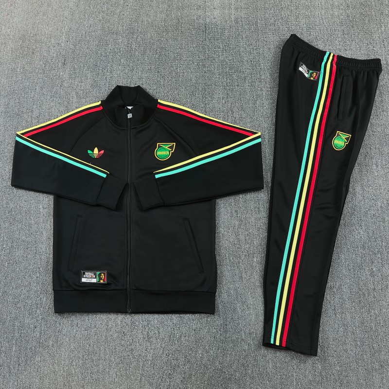 2026/27 Jamaica  Black  Full Zipper Jacket Tracksuit + Long Pants