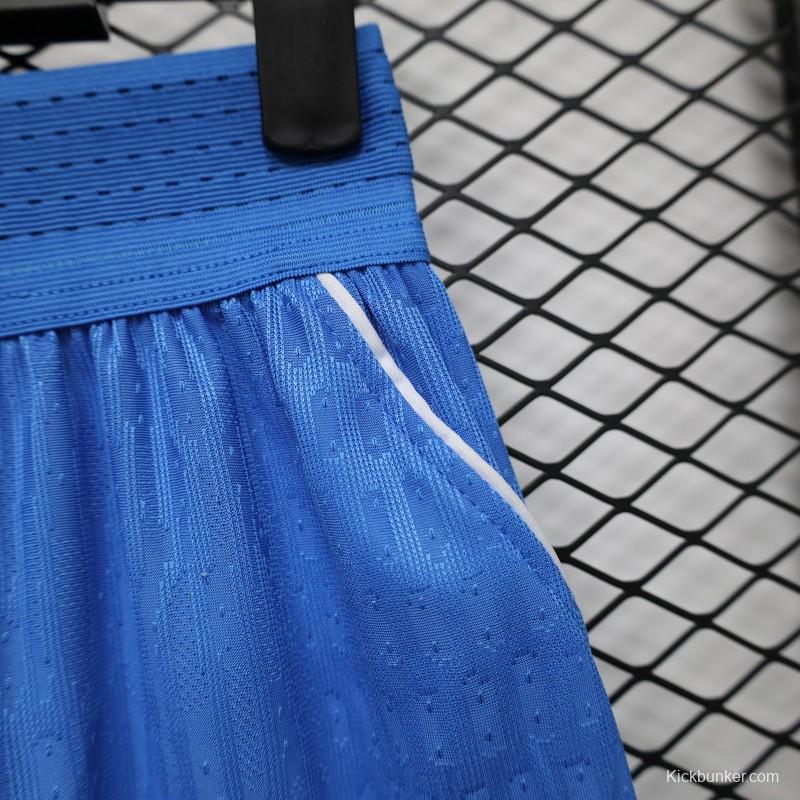 Player Version 26/27 Brazil  Royal Blue Jacquard Stripe Away Shorts