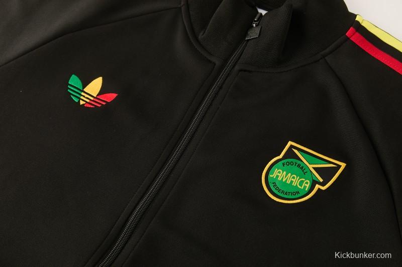 2026/27 Jamaica  Black  Full Zipper Jacket Tracksuit + Long Pants