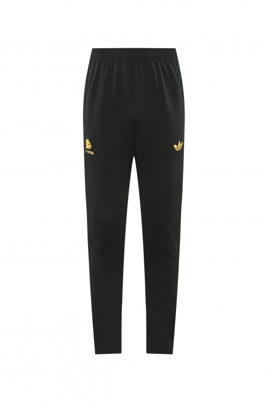 2026/27 AS Roma Burgundy & Gold Full Zipper Jacket Tracksuit +Black  Long Pants