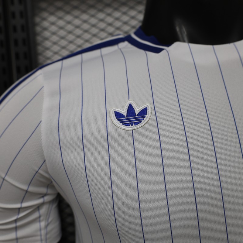 Player Version 26/27 Millonarios FC White & Navy Blue Pinstripe Retro Special Edition Home Jersey
