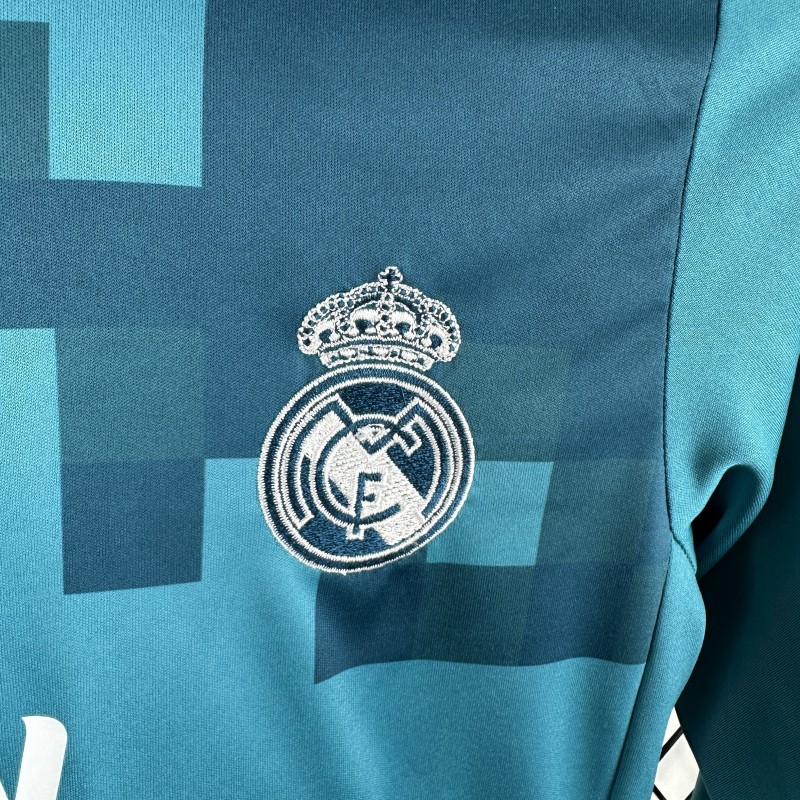 Retro Kids 17/18 Real Madrid Third Long Sleeve Jersey