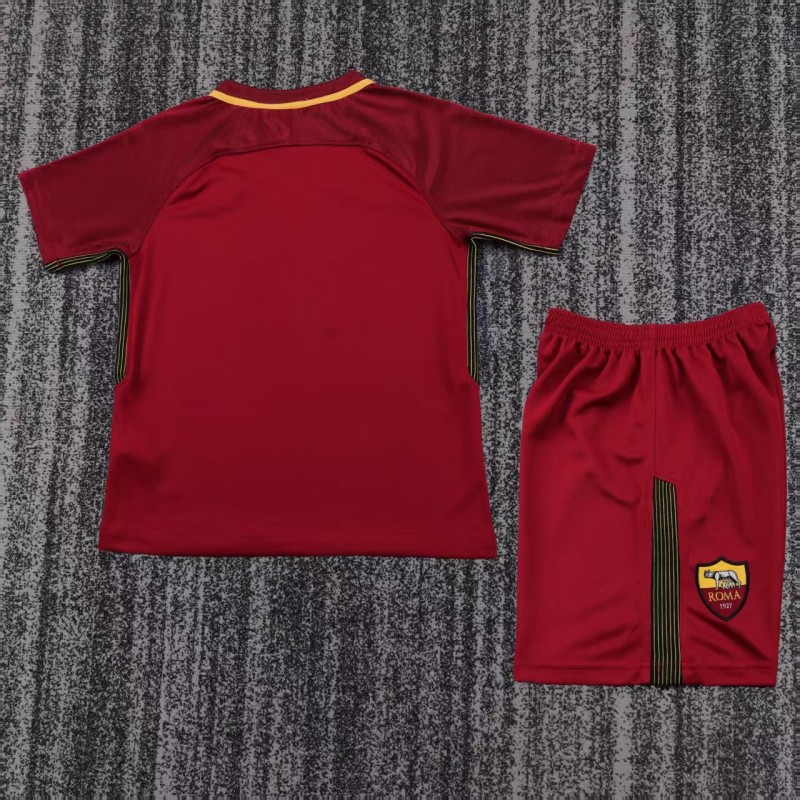 Retro Kids 17/18  AS Roma Home Jersey