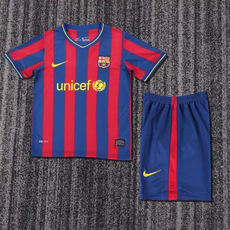 Retro Kids 09/10 FC Barcelona Home Jersey