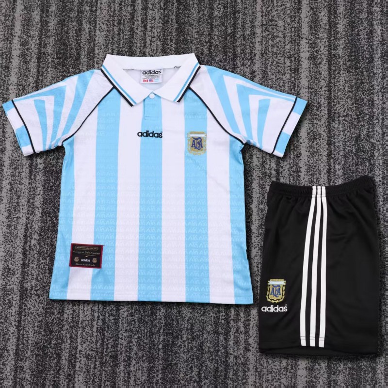 Retro Kids  96/97 Argentina Home Jacquard Jersey