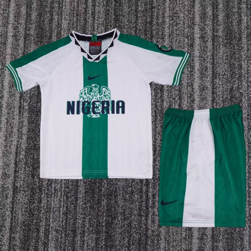 Retro Kids 1996  Nigeria Away White Jersey