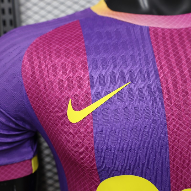 Player Version 26/27 FC Barcelona Third Purple Pink Yellow Stripe  Jersey