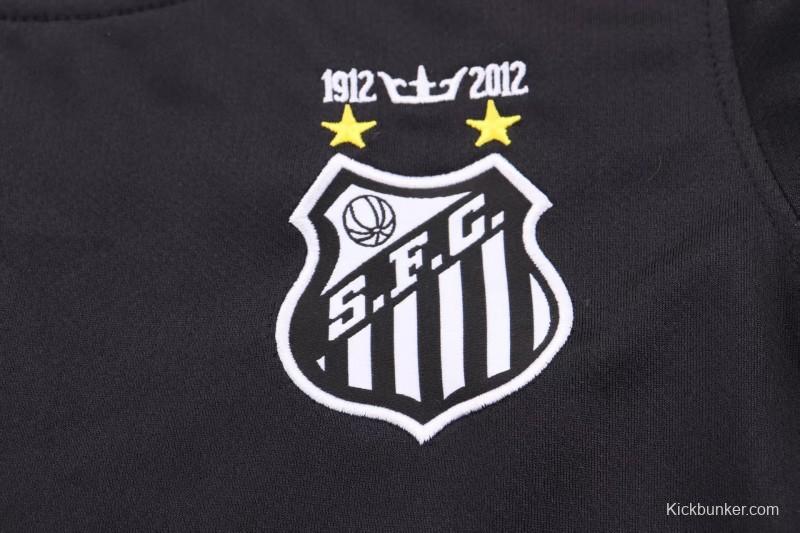 Retro Kids 12/13  Santos Black Jersey
