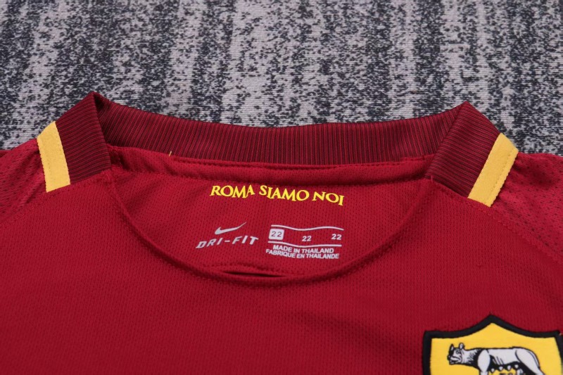 Retro Kids 17/18  AS Roma Home Jersey