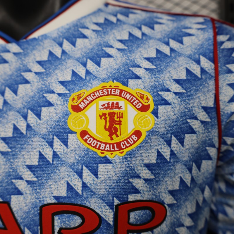 Player Version 26/27  Manchester United Away Blue Vintage Remake   Jersey