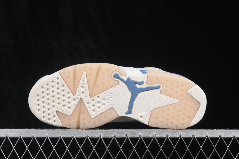 Nike Air Jordan 6 Retro 'Sashiko' Basketball Shoes with Blue Accents and Stitch Detailing - IR7255-110