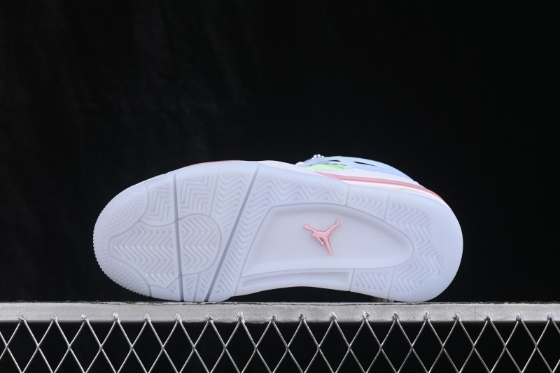 Nike Air Jordan 4 Retro Valentine's Day Edition Basketball Shoes with Macaron Color Accents - IB7068-100