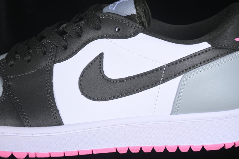 Nike Air Jordan 1 Low Retro Basketball Shoes with Classic Black-Grey-Pink Colorway - DD9315-119