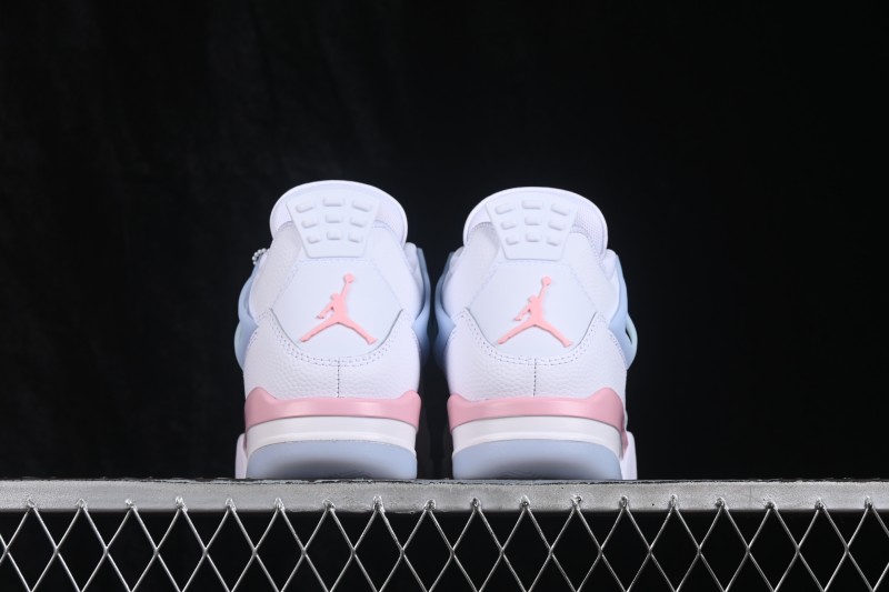 Nike Air Jordan 4 Retro Valentine's Day Edition Basketball Shoes with Macaron Color Accents - IB7068-100