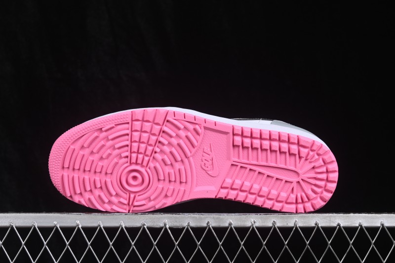 Nike Air Jordan 1 Low Retro Basketball Shoes with Classic Black-Grey-Pink Colorway - DD9315-119