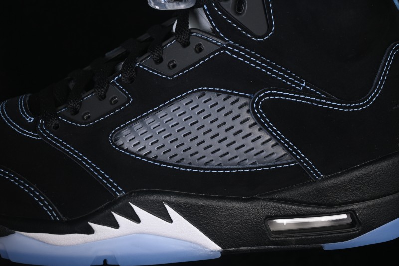 Air Jordan 5 Retro 'Black University Blue' Basketball Sneakers for Men - DD0587-008