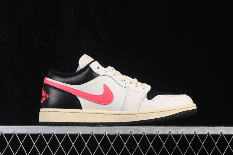 Nike Air Jordan 1 Low Retro Basketball Lifestyle Shoes with Classic Color Blocking - DC0774-107
