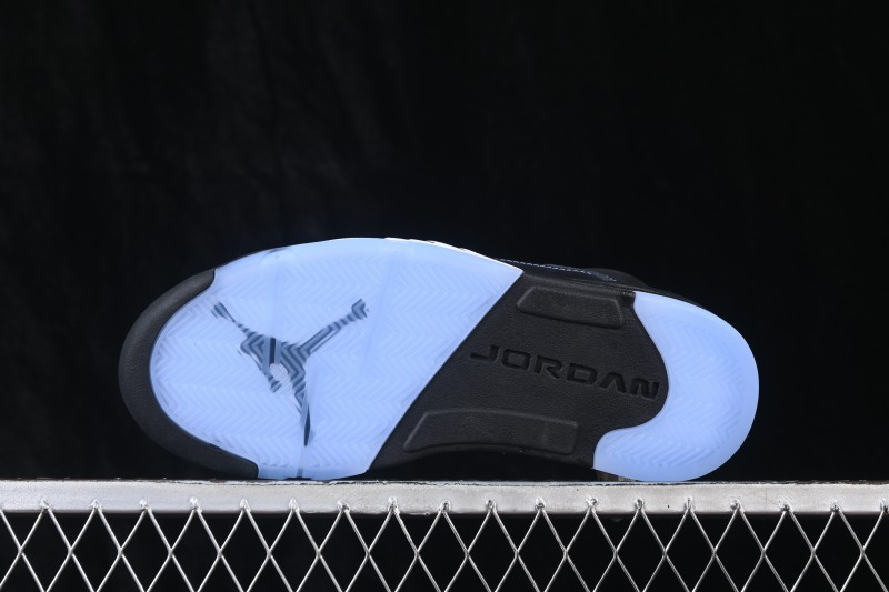 Air Jordan 5 Retro 'Black University Blue' Basketball Sneakers for Men - DD0587-008