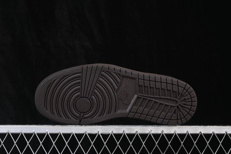 Nike Air Jordan 1 Low OG Travis Scott Reverse Swoosh Premium Leather Sneakers - DM7866-202