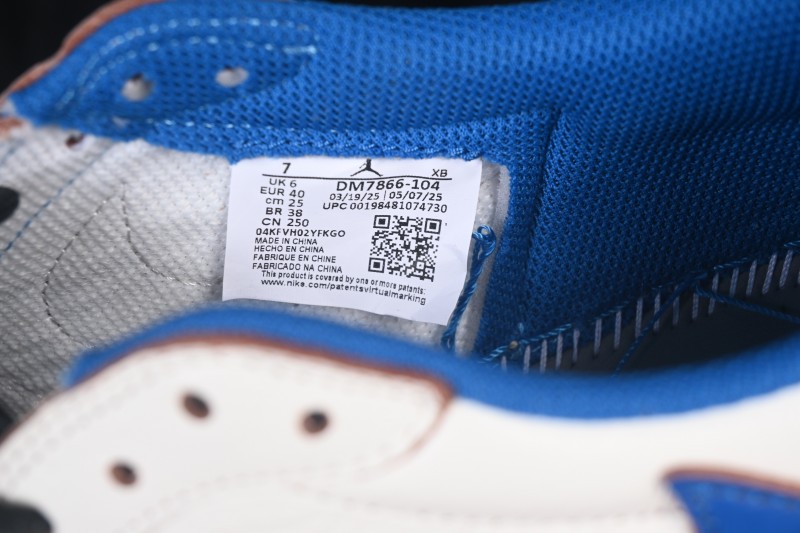 Nike Travis Scott x Air Jordan 1 Low OG Retro Basketball Shoes with Reversed Swoosh - DM7866-104