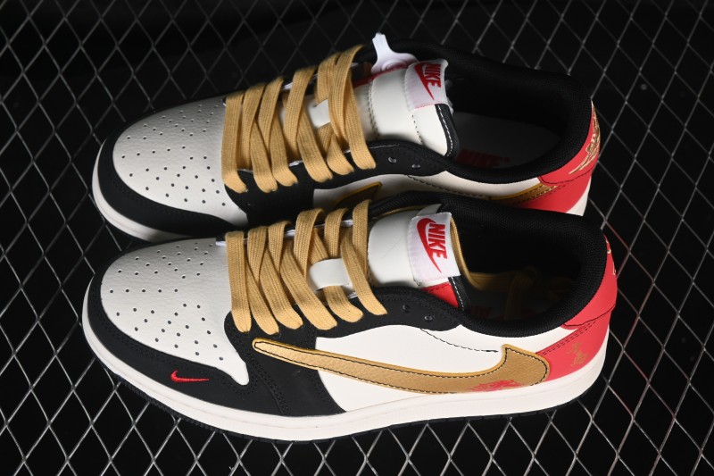 Nike Air Jordan 1 Low OG SP Travis Scott x Fragment Design Casual Skateboarding Shoes - HG0026-016