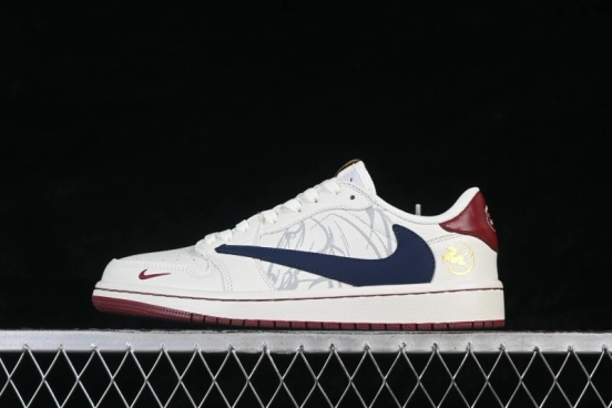 Nike Travis Scott x Fragment Design x Air Jordan 1 Low OG SP Retro Lifestyle Sneakers - NH0601-064