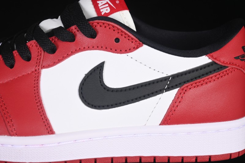 Nike Air Jordan 1 Low OG Casual Skateboarding Shoes White Red Black - HQ6998-600