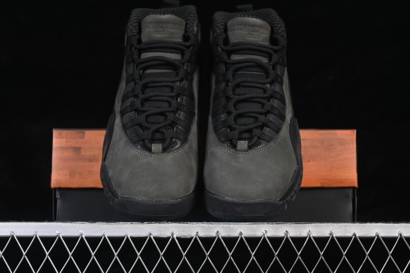 Nike Air Jordan 10 Retro Shadow Basketball Shoes with Premium Leather Upper - HJ6779-001
