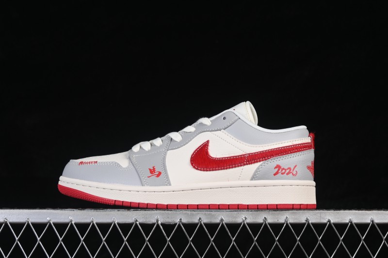 Nike Air Jordan 1 Low Year of the Horse Limited Edition Red Pony Premium Custom Low-Top Retro Basketball Shoes - MZ9588-841